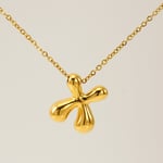 Gold color / 1 Piece Simple Series Daily Letter X Titanium Steel  Gold Color Unisex Pendant Necklaces Picture24